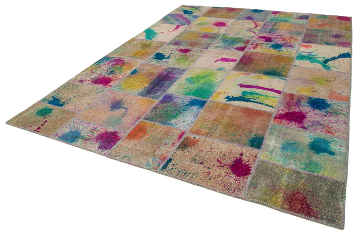 8x11 Multicolor Patchwork Rug- 12372