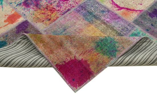 8x11 Multicolor Patchwork Rug- 12372