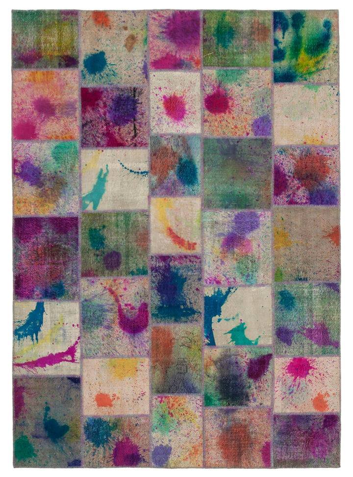 8x11 Multicolor Patchwork Rug- 12376