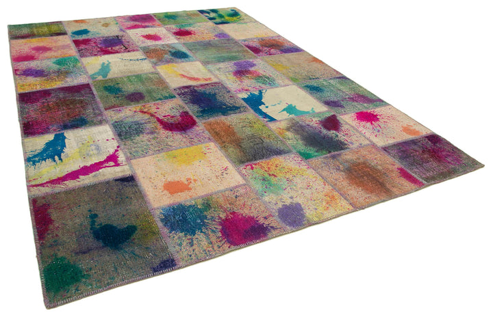 8x11 Multicolor Patchwork Rug- 12376