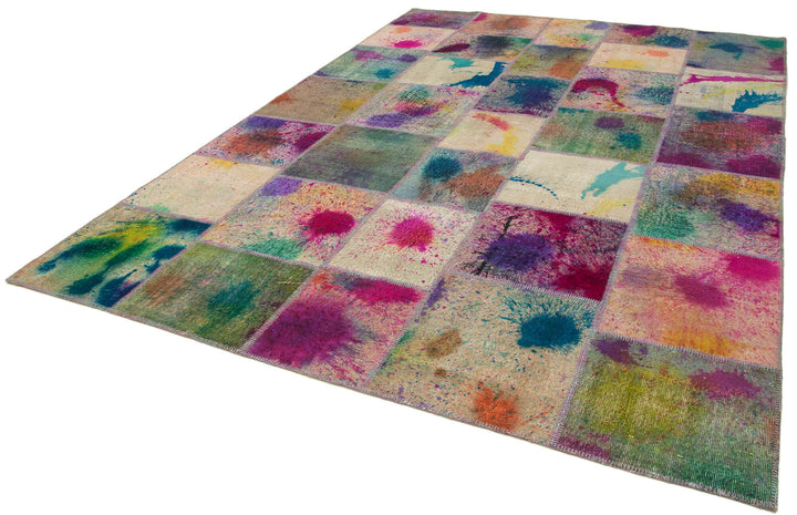 8x11 Multicolor Patchwork Rug- 12376