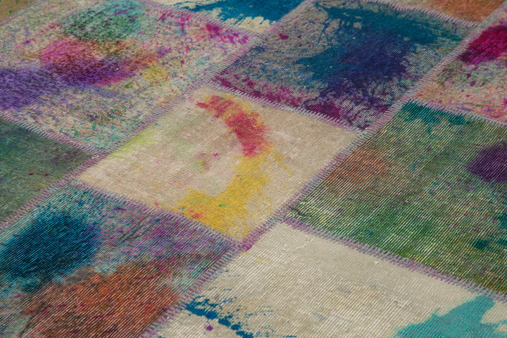 8x11 Multicolor Patchwork Rug- 12376