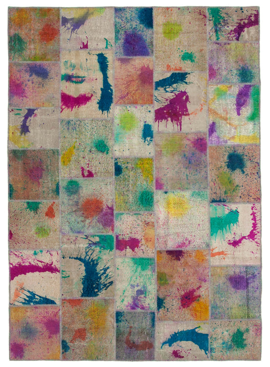 8x12 Multicolor Patchwork Rug- 12384