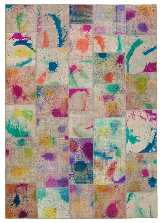 8x12 Multicolor Patchwork Rug- 12386