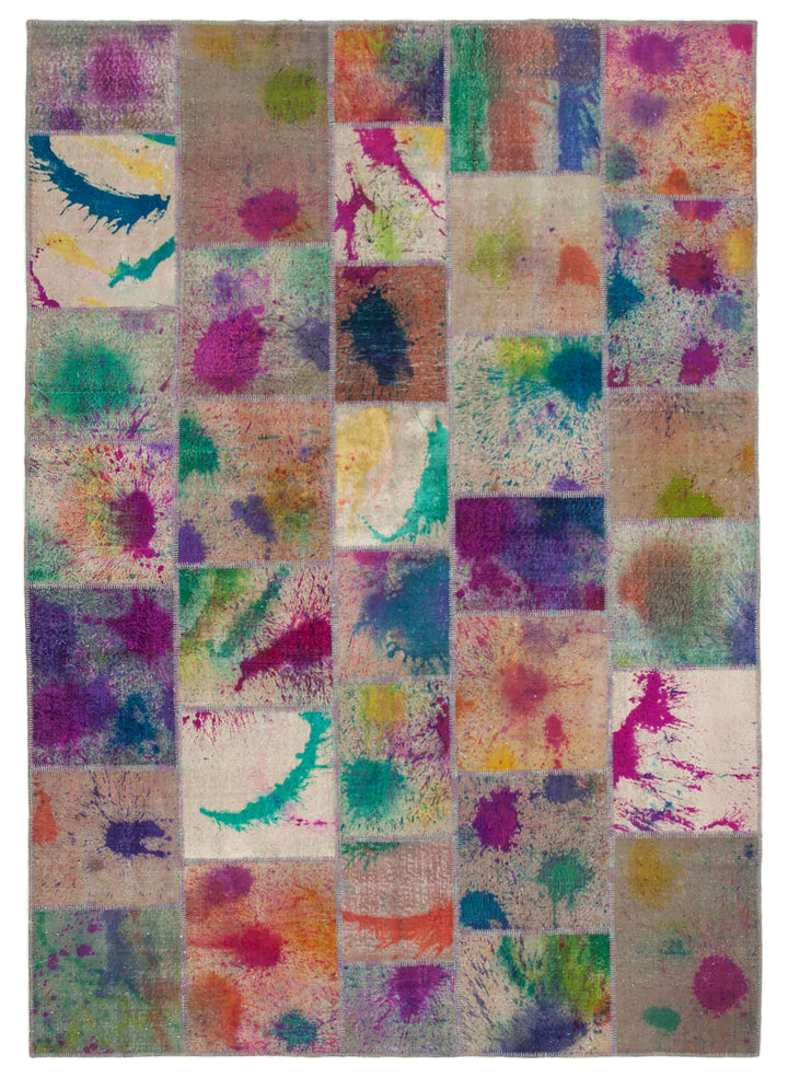 8x11 Multicolor Patchwork Rug- 12389