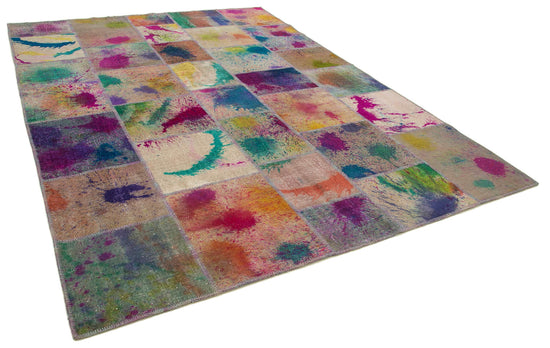 8x11 Multicolor Patchwork Rug- 12389