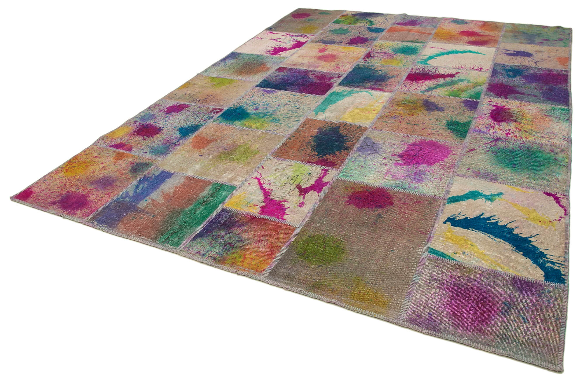 8x11 Multicolor Patchwork Rug- 12389