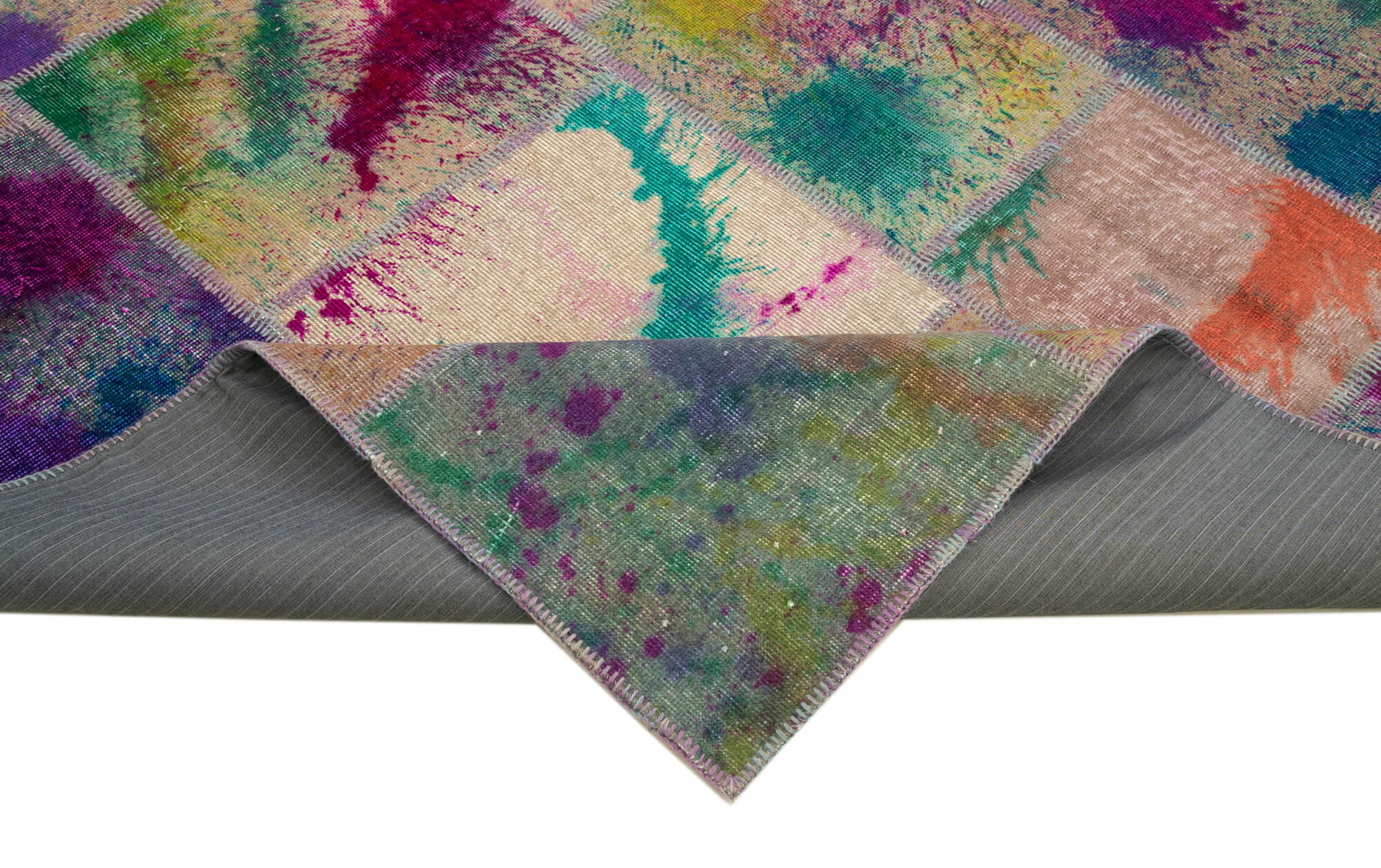 8x11 Multicolor Patchwork Rug- 12389