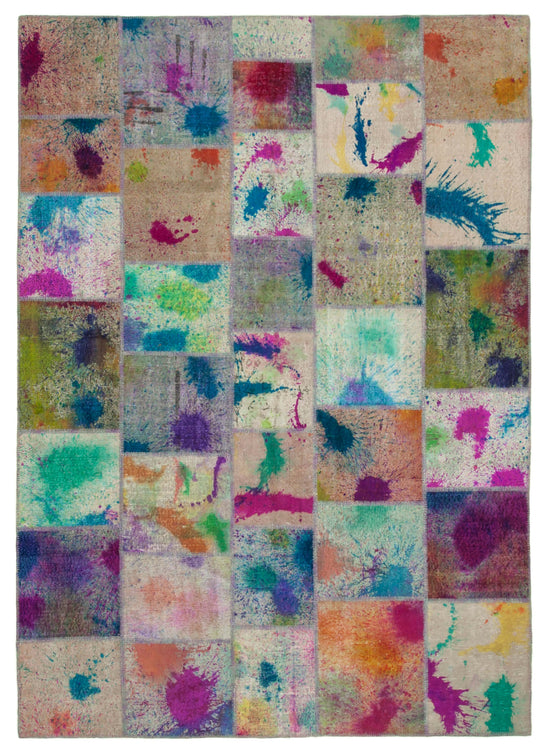 8x11 Multicolor Patchwork Rug- 12392