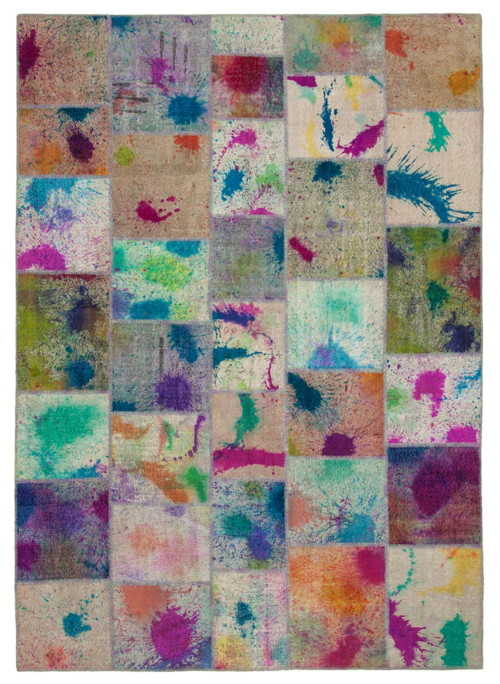 8x11 Multicolor Patchwork Rug- 12392