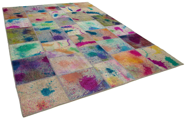 8x11 Multicolor Patchwork Rug- 12392