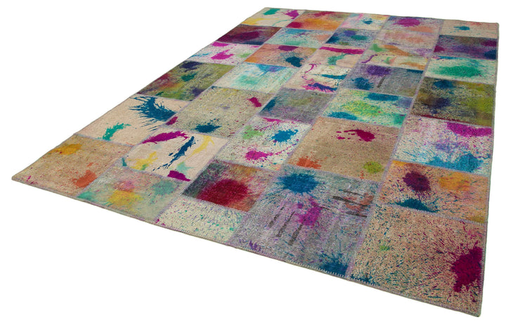 8x11 Multicolor Patchwork Rug- 12392