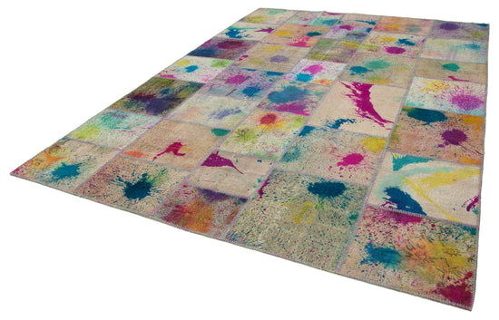 8x12 Multicolor Patchwork Rug- 12398