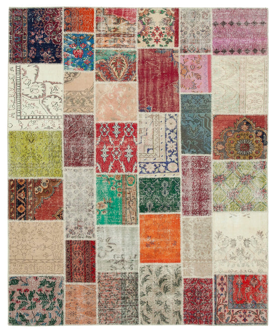 8x10 Multicolor Patchwork Rug - 12524