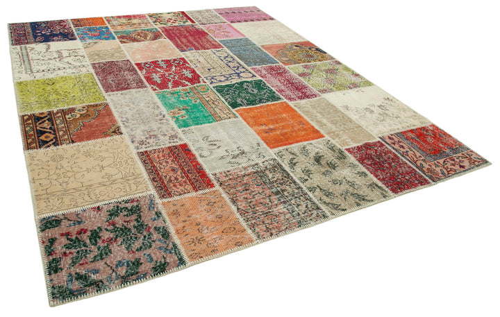 8x10 Multicolor Patchwork Rug - 12524