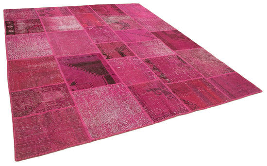 8x10 Pink Patchwork Rug - 12544