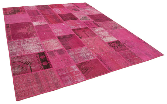 8x10 Pink Patchwork Rug - 12549