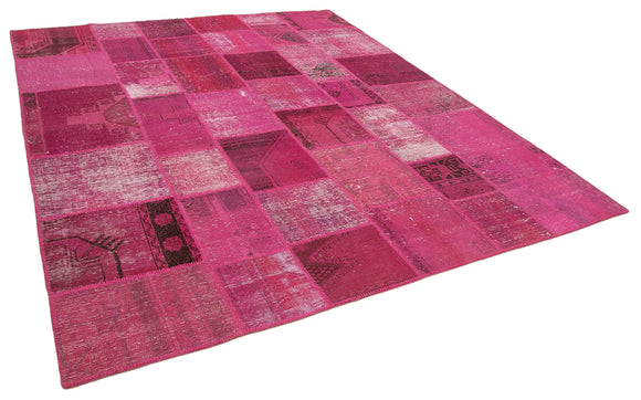 8x10 Pink Patchwork Rug - 12549