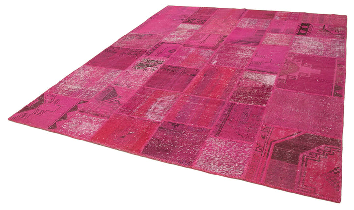 8x10 Pink Patchwork Rug - 12549