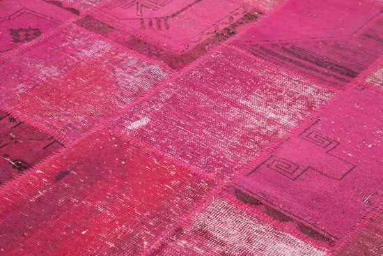 8x10 Pink Patchwork Rug - 12549
