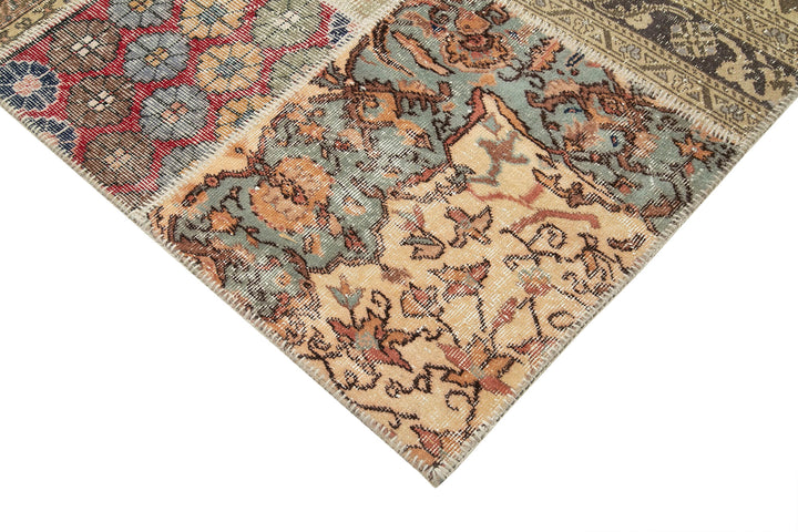 10x13 Beige Patchwork Rug - 15156
