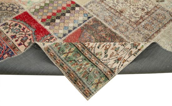 10x13 Beige Patchwork Rug - 15156