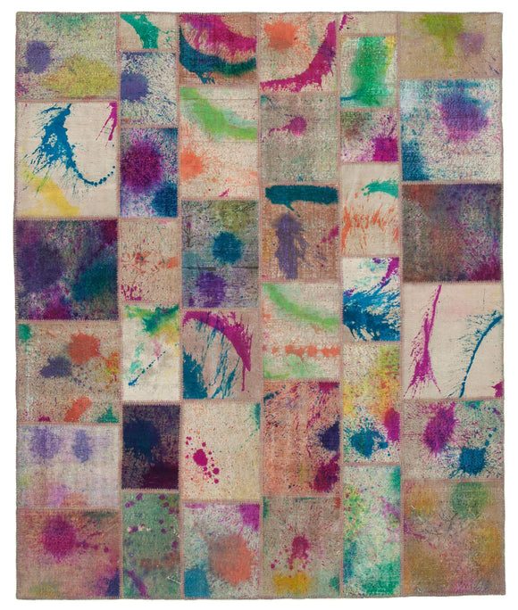 8x10 Multicolor Patchwork Rug - 15760