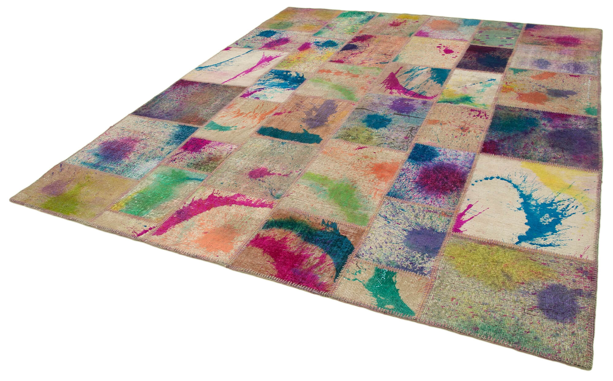 8x10 Multicolor Patchwork Rug - 15760