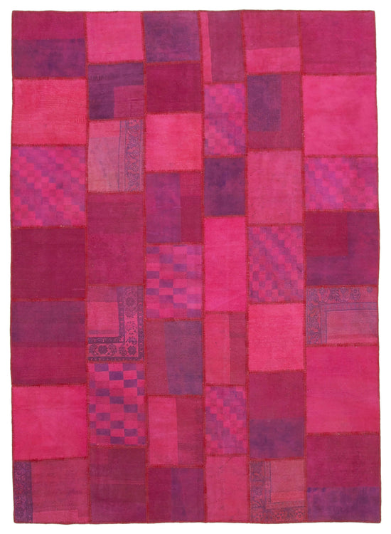 8x11 Pink Patchwork Rug- 18226