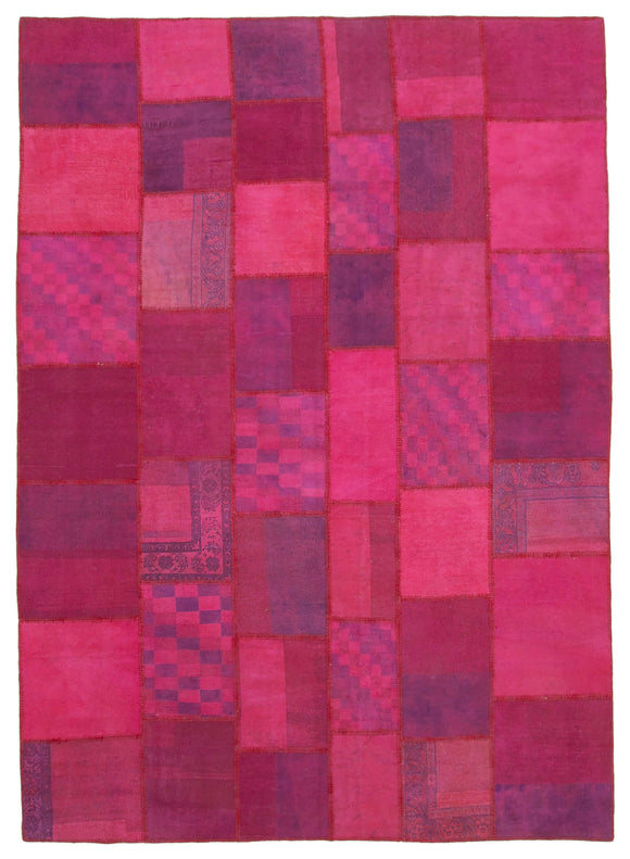 8x11 Pink Patchwork Rug- 18226