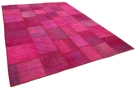 8x11 Pink Patchwork Rug- 18226