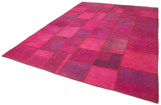 8x11 Pink Patchwork Rug- 18226