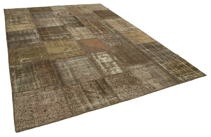 8x12 Brown Patchwork Rug- 18228