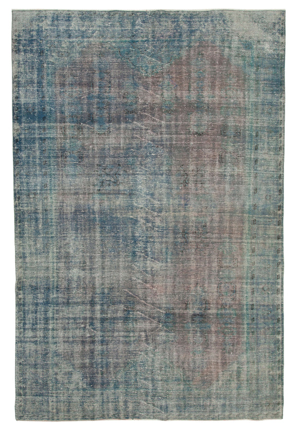 7x10 Blue Overdyed Rug - 19004