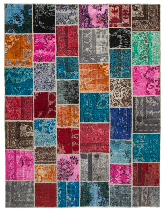 9x12 Multicolor Patchwork Rug- 19247