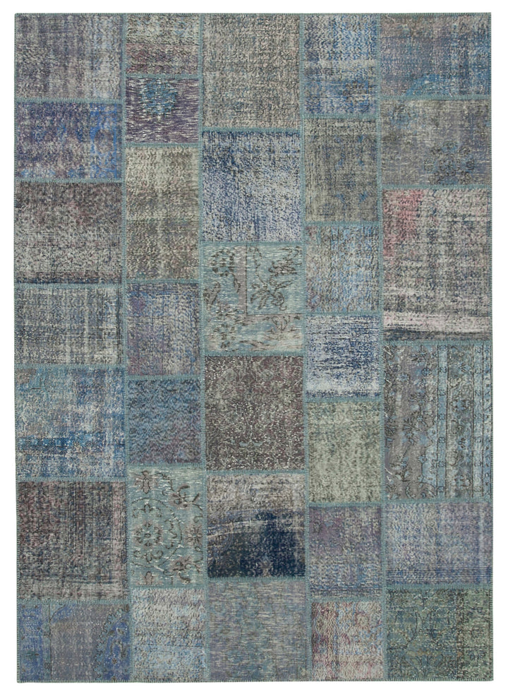 8x12 Blue Patchwork Rug- 19983