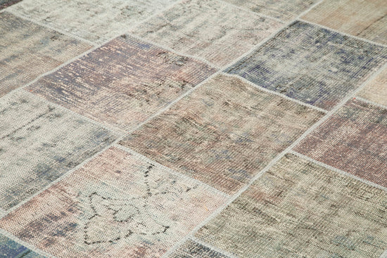 8x12 Grey Patchwork Rug- 20011