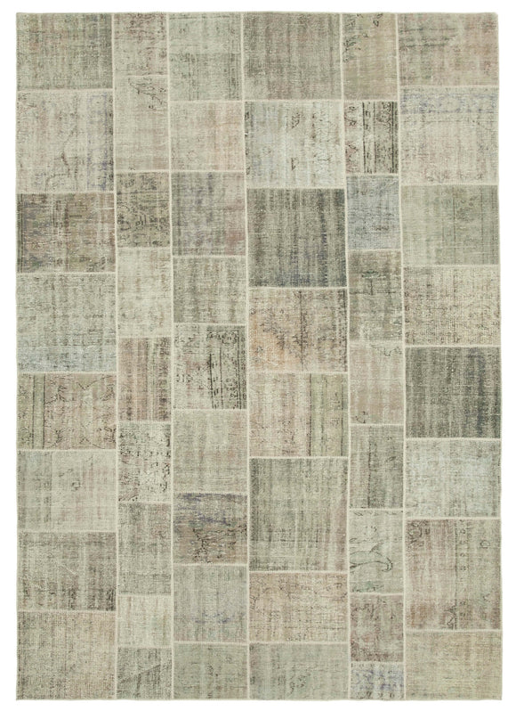 8x11 Grey Patchwork Rug- 20014