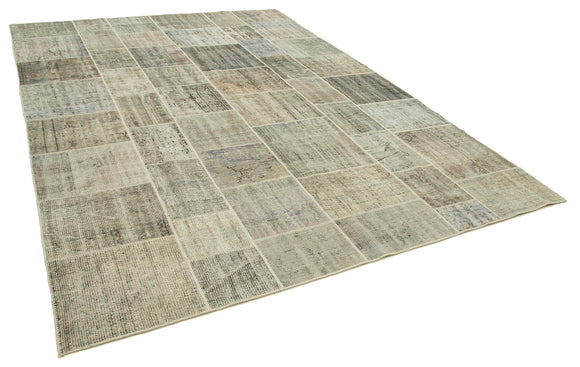 8x11 Grey Patchwork Rug- 20014