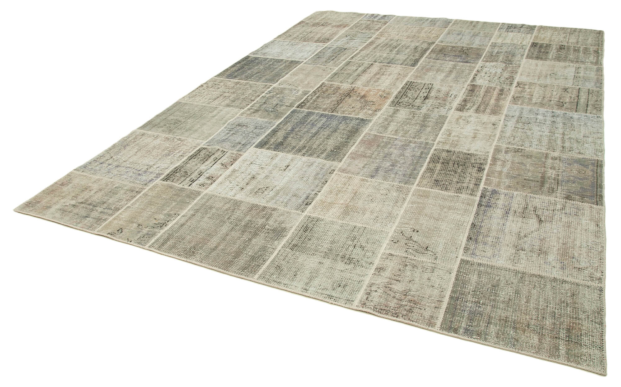 8x11 Grey Patchwork Rug- 20014
