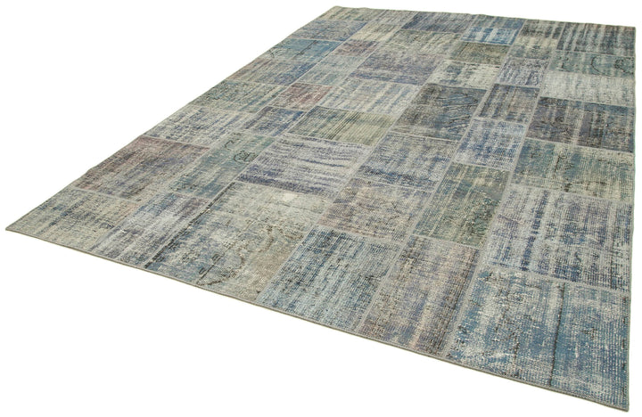 8x12 Blue Patchwork Rug- 20023
