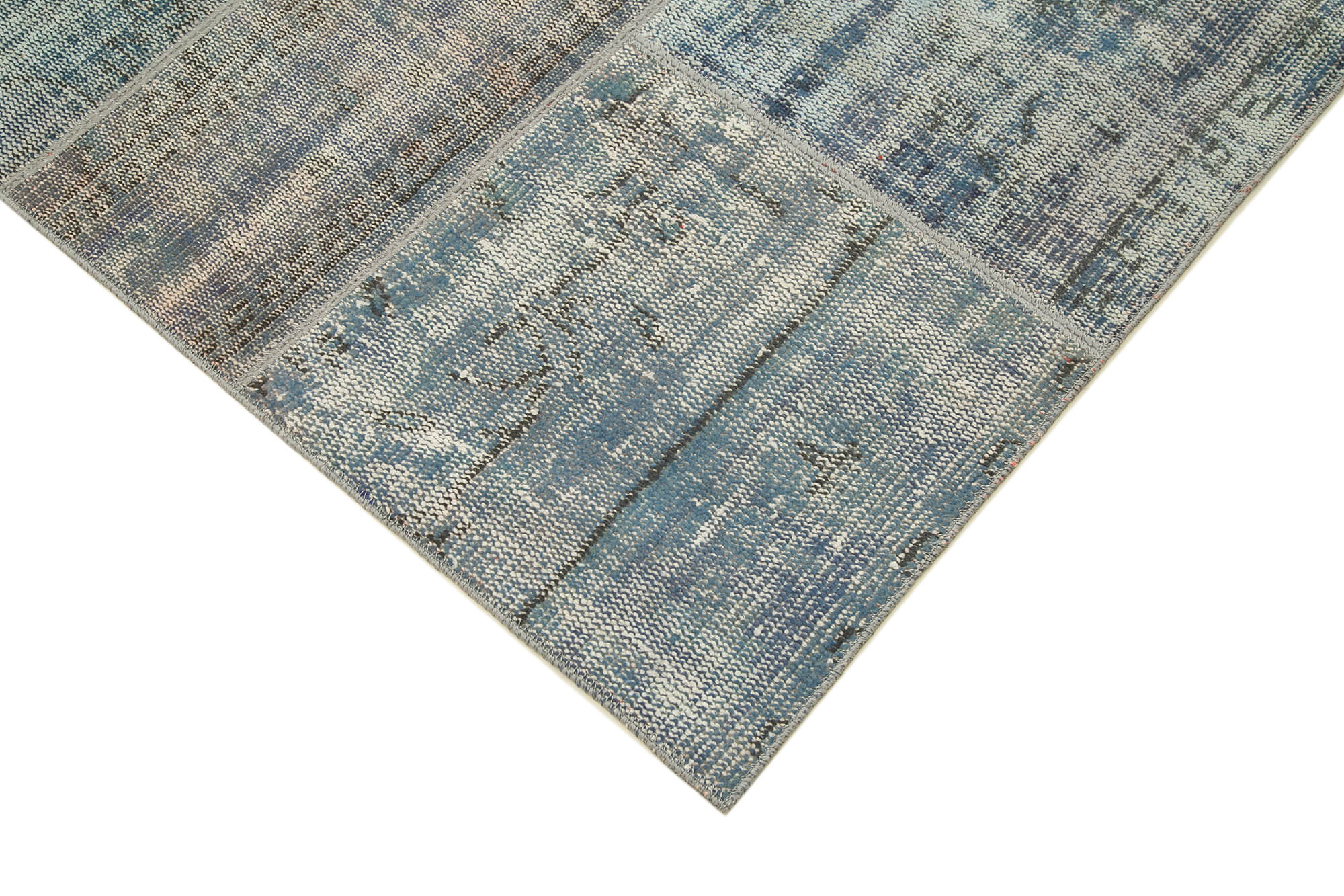 8x12 Blue Patchwork Rug- 20023