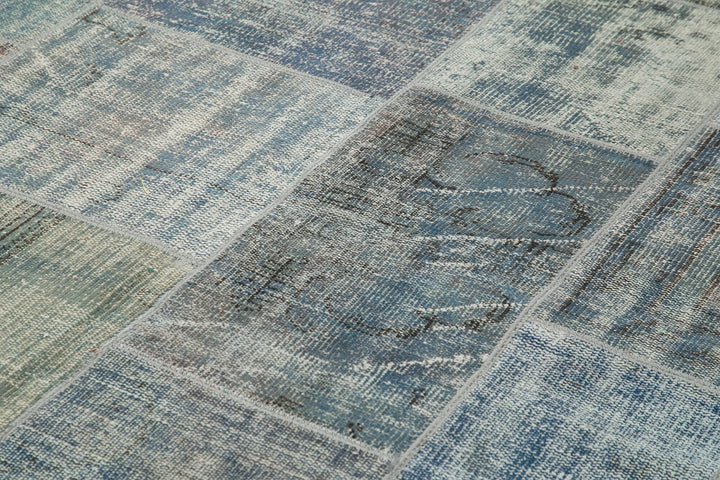 8x12 Blue Patchwork Rug- 20023