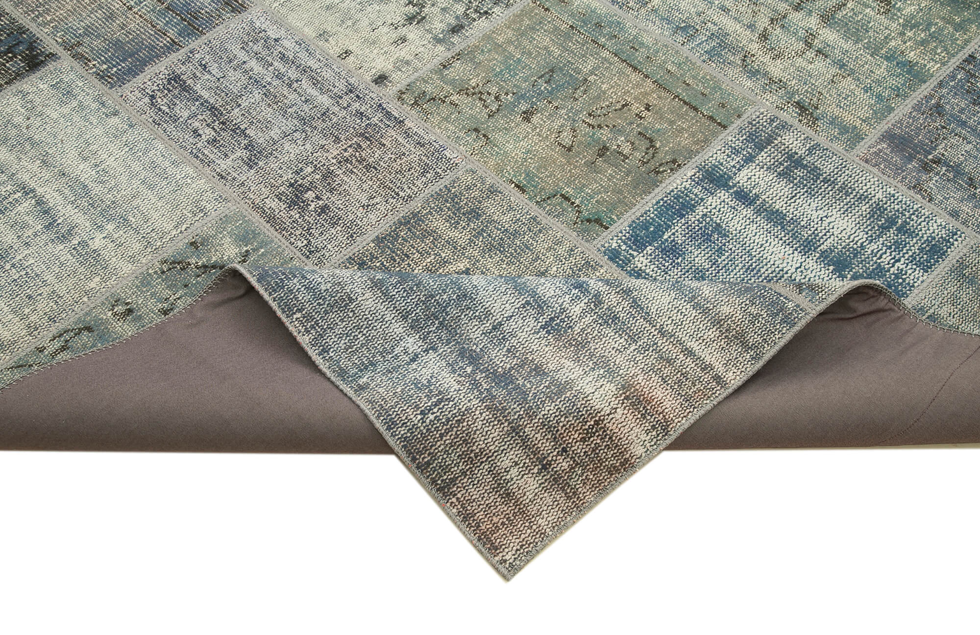 8x12 Blue Patchwork Rug- 20023