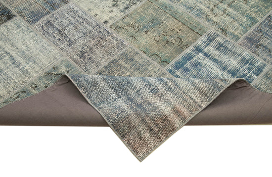 8x12 Blue Patchwork Rug- 20023