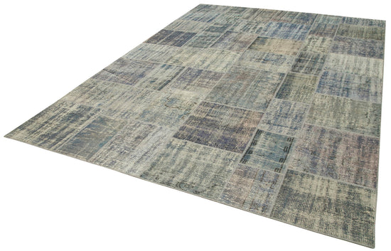 8x12 Blue Patchwork Rug- 20024