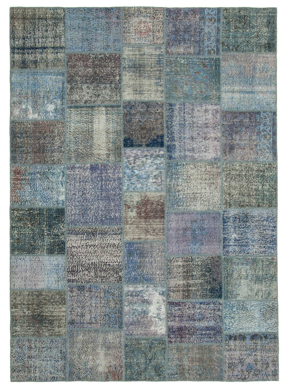 8x12 Blue Patchwork Rug- 20057