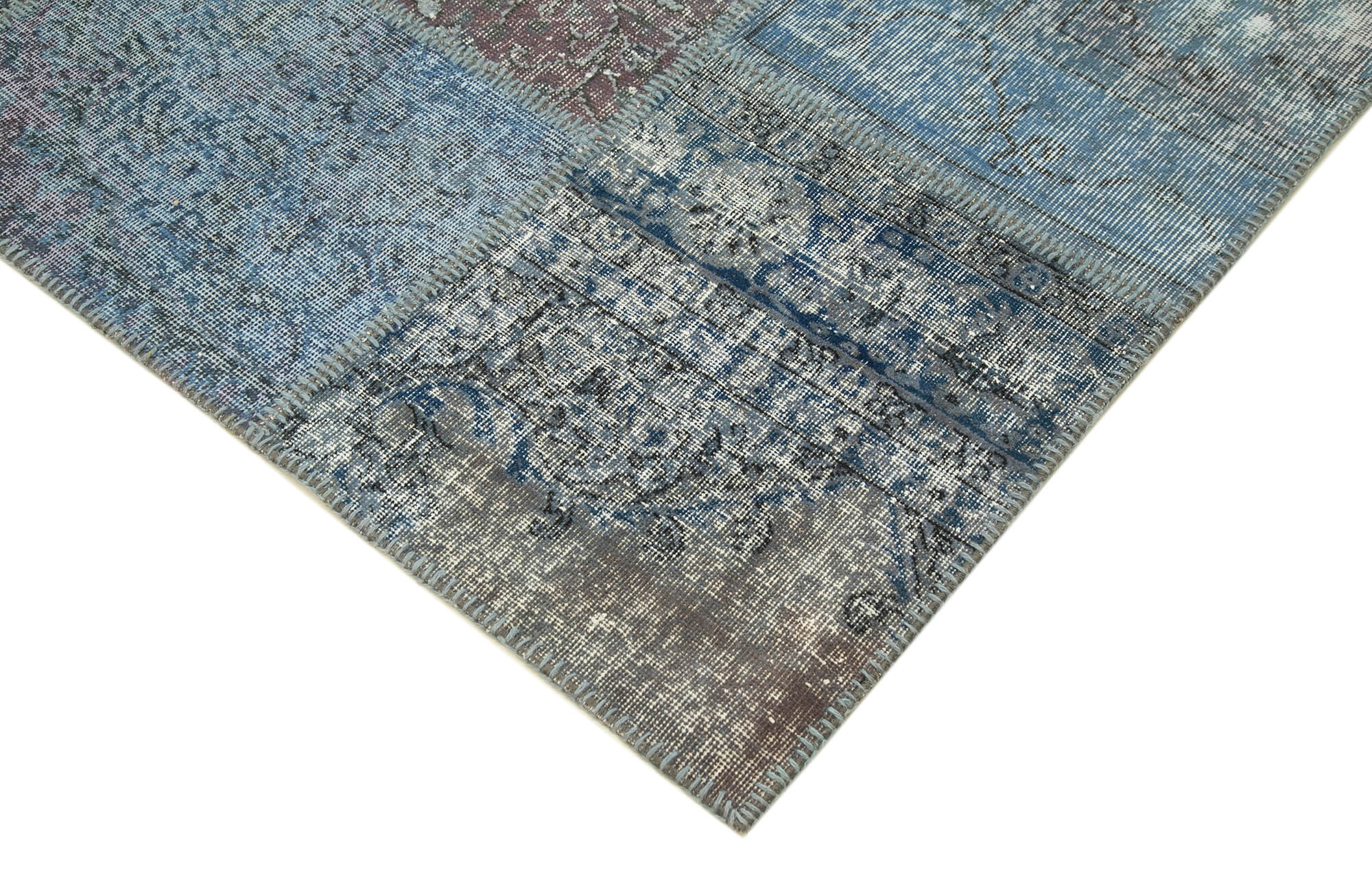 8x12 Blue Patchwork Rug- 20057