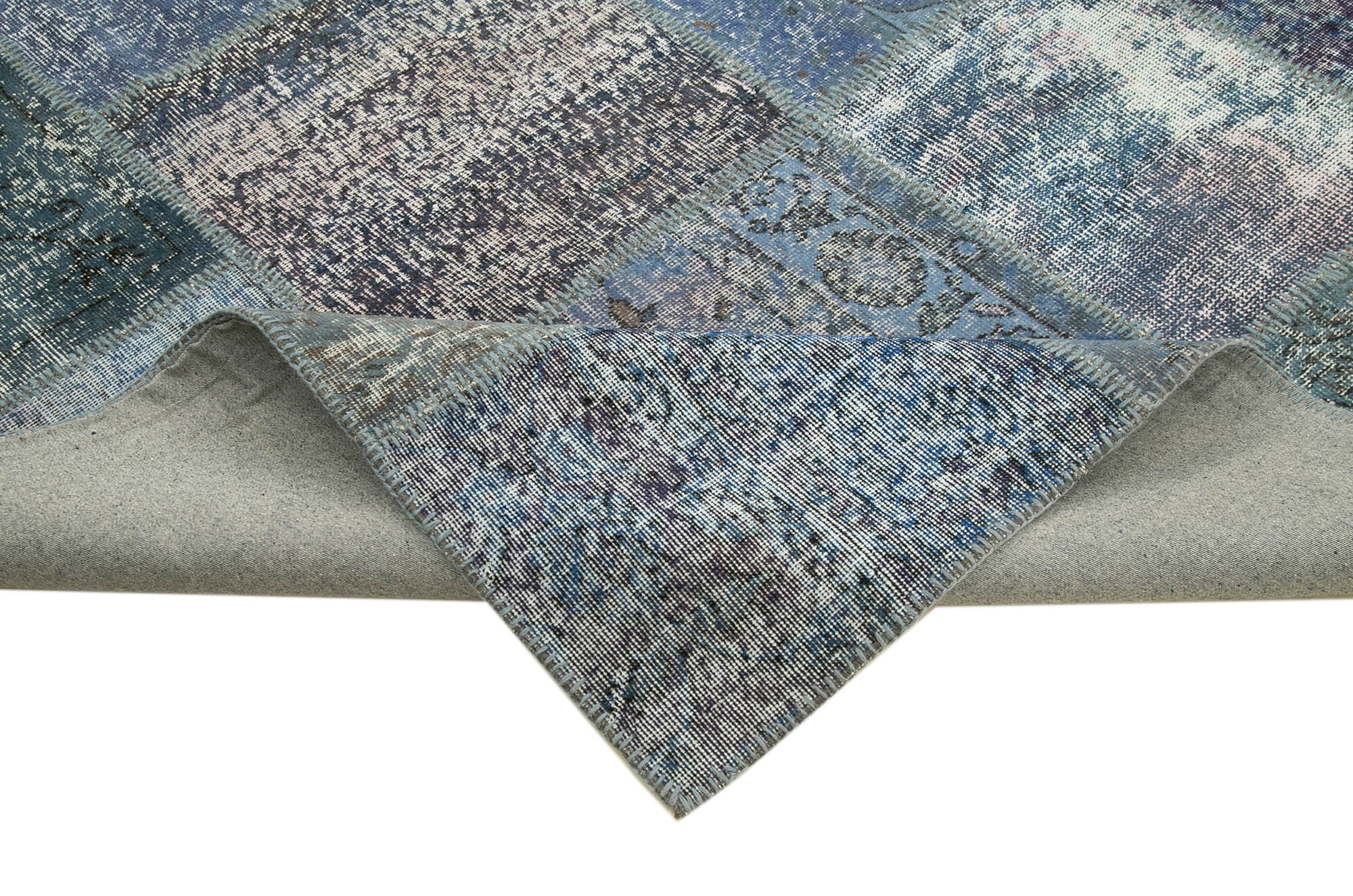 8x12 Blue Patchwork Rug- 20057