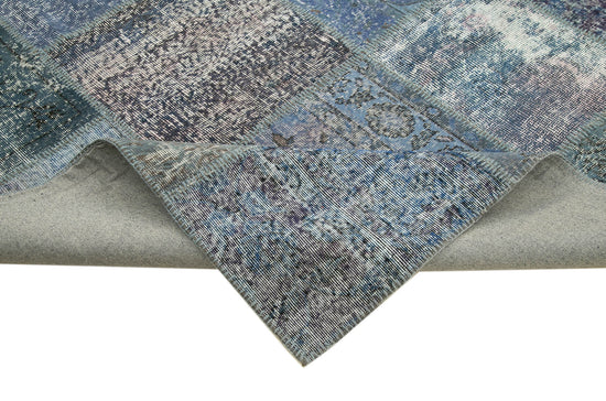 8x12 Blue Patchwork Rug- 20057